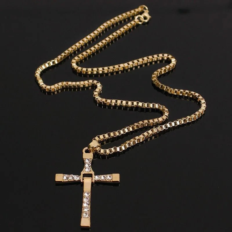 The Fast and The Furious Dominic Toretto Crystal Silver Cross - Available at 2Fast2See.co