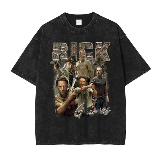 The Walking Dead Tshirt Rick Vintage Washed Top - 01 / S Available at 2Fast2See.co