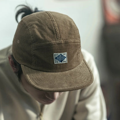 Retro NonStock 5 Panel Corduroy Hat with Snap Closure - Baseball Type Cap - Available at 2Fast2See.co