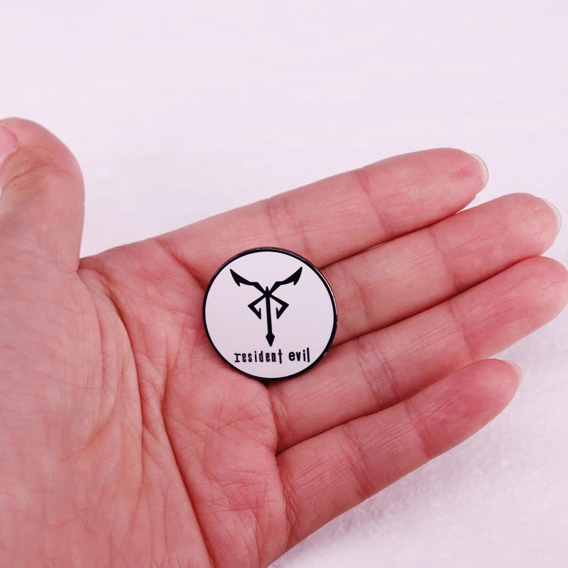 Resident Evil Logo Enamel Pin Video Game Badge