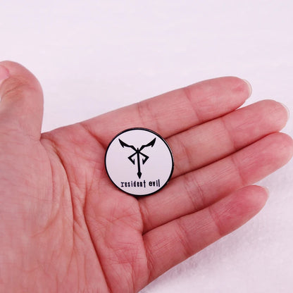 Resident Evil Logo Enamel Pin Video Game Badge