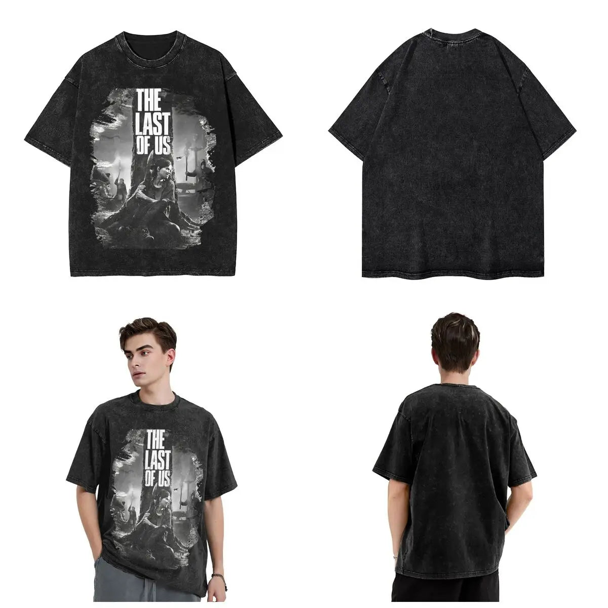 The Last Of Us Ellie Washed Short Sleeve Oversized Tshirt