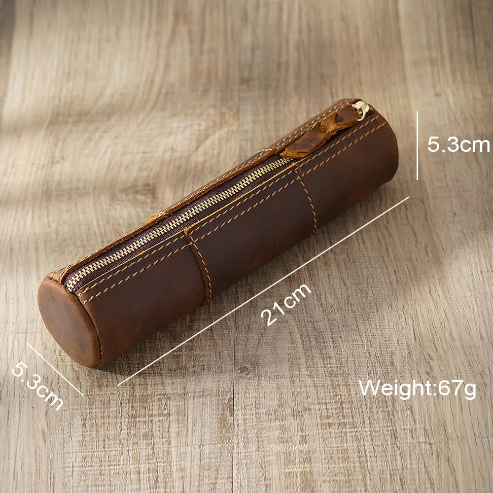 Vintage Leather Pencil Case - Available at 2Fast2See.co