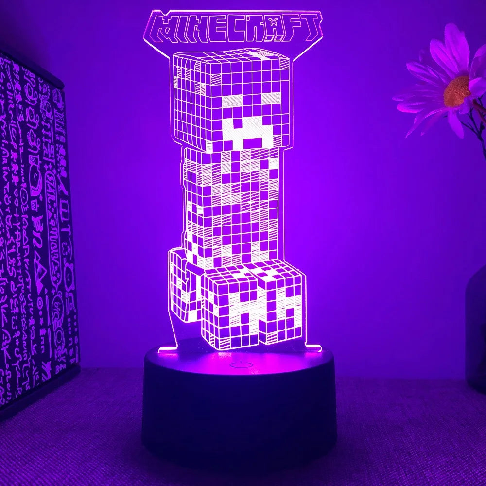 Minecraft 3D Night Lamps LED Lights with Remote Control