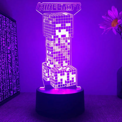 Minecraft 3D Night Lamps LED Lights with Remote Control