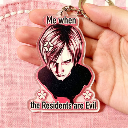 Leon S Kennedy Acrylic Charm Resident Evil Game Merch