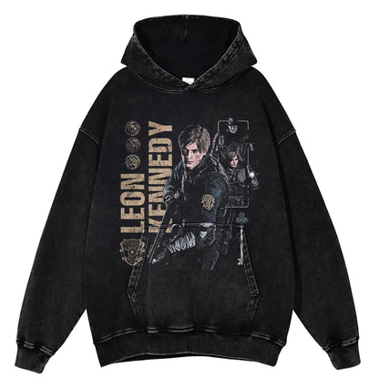 Resident Evil Vintage 100% Cotton Washed Winter Hoodie