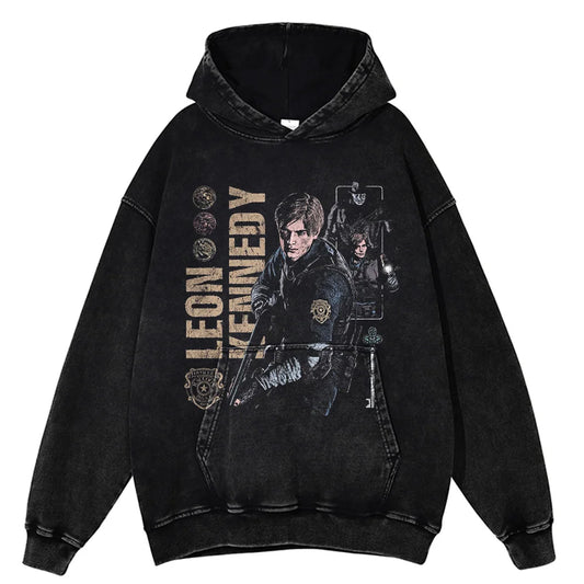 Resident Evil Vintage 100% Cotton Washed Winter Hoodie
