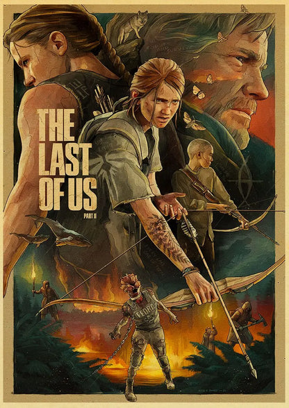 The Last of Us Ellie Part II Retro Poster - K / 20X30cm Available at 2Fast2See.co