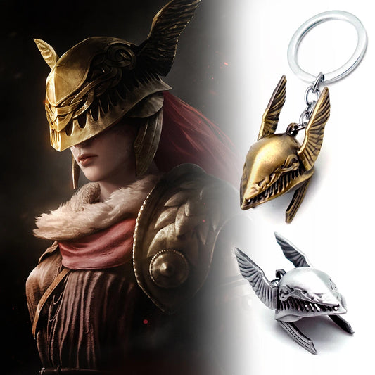 Blade of Miquella Malenia Helmet Valkyrie Keychain – Premium Car Key Pendant for Men – Unique llavero Key Ring - Available at 2Fast2See.co