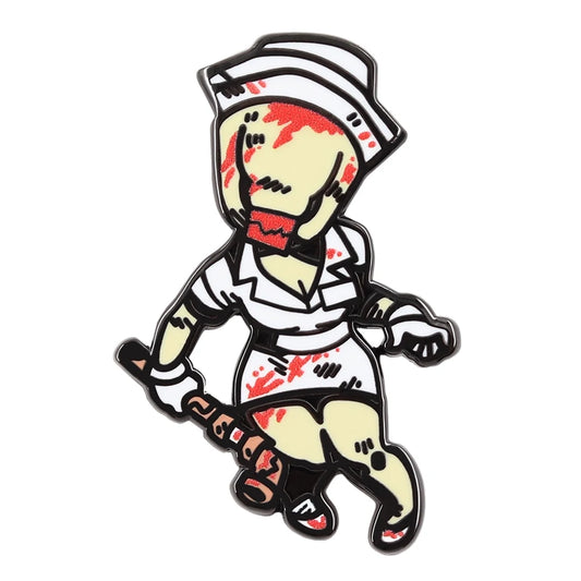 Silent Hill 2 Bloody Nurse Enamel Pin Horror Game Character Inspired Badge