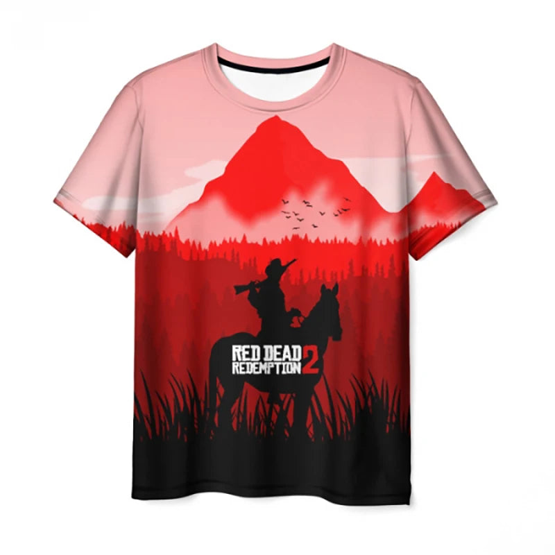 Red Dead Redemption 2 Casual Soft Themed Tshirts - Available at 2Fast2See.co