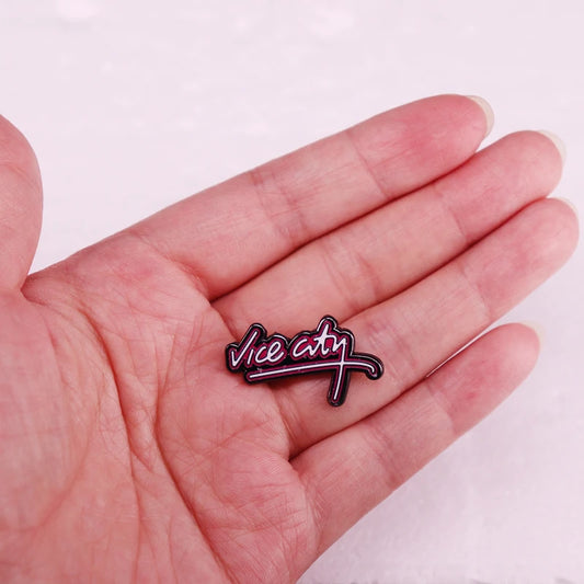 Grand Theft Auto Vice City Enamel Pin - Default Title Available at 2Fast2See.co