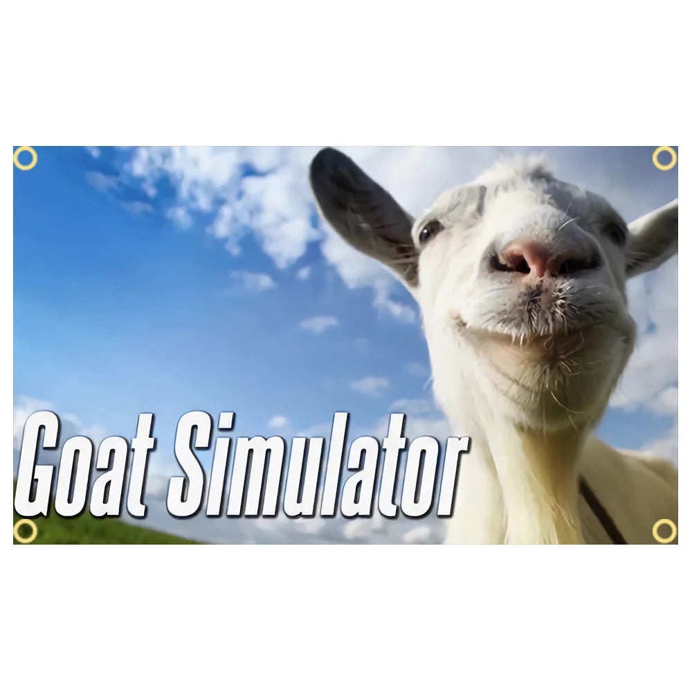 Goat Simulator Polyester Fabric Banner - 3 / 60 x 90cm Available at 2Fast2See.co