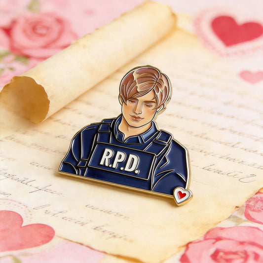 Resident Evil R.P.D. Leon Metallic Brooch Pin