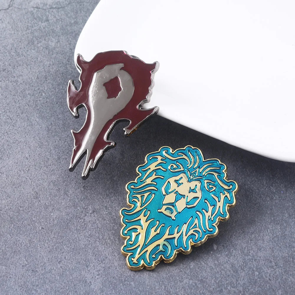 World of Warcraft Game Tribal Logo Pins