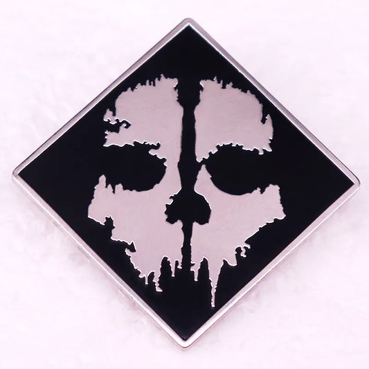 Call of Duty Ghost Skull Enamel Pin - 30mm Pin Available at 2Fast2See.co