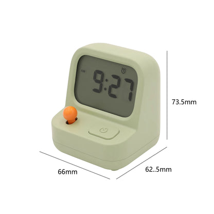 Retro Digital Alarm Clock with Snooze Function Cartoon-Shaped Minimal