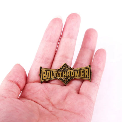 Bolt Thrower Metal Pin Vintage Rock Band Brooch - Available at 2Fast2See.co