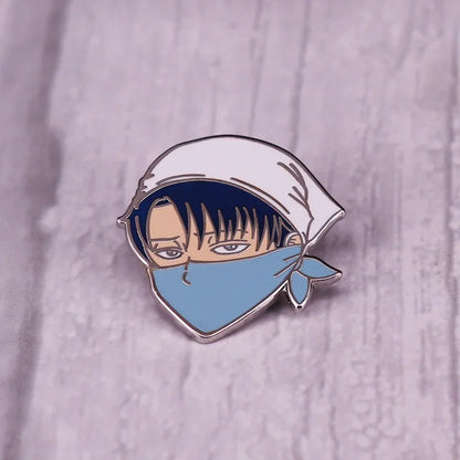 Attack On Titan Brooch Levi Ackerman Enamel Pin Badge Anime