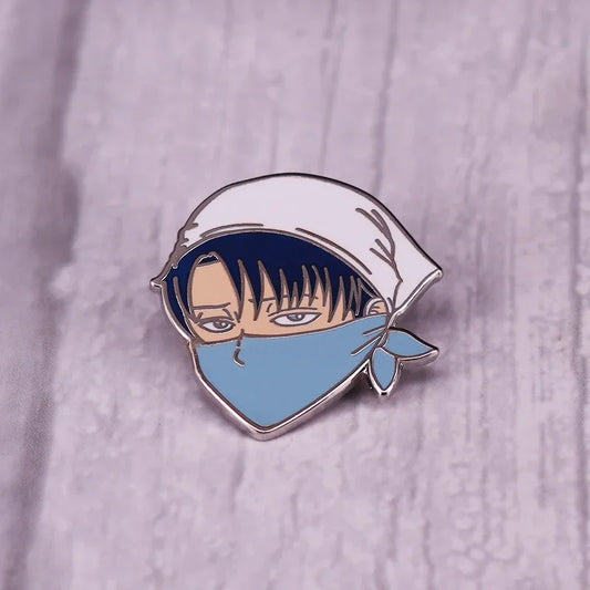 Attack On Titan Brooch Levi Ackerman Enamel Pin Badge Anime