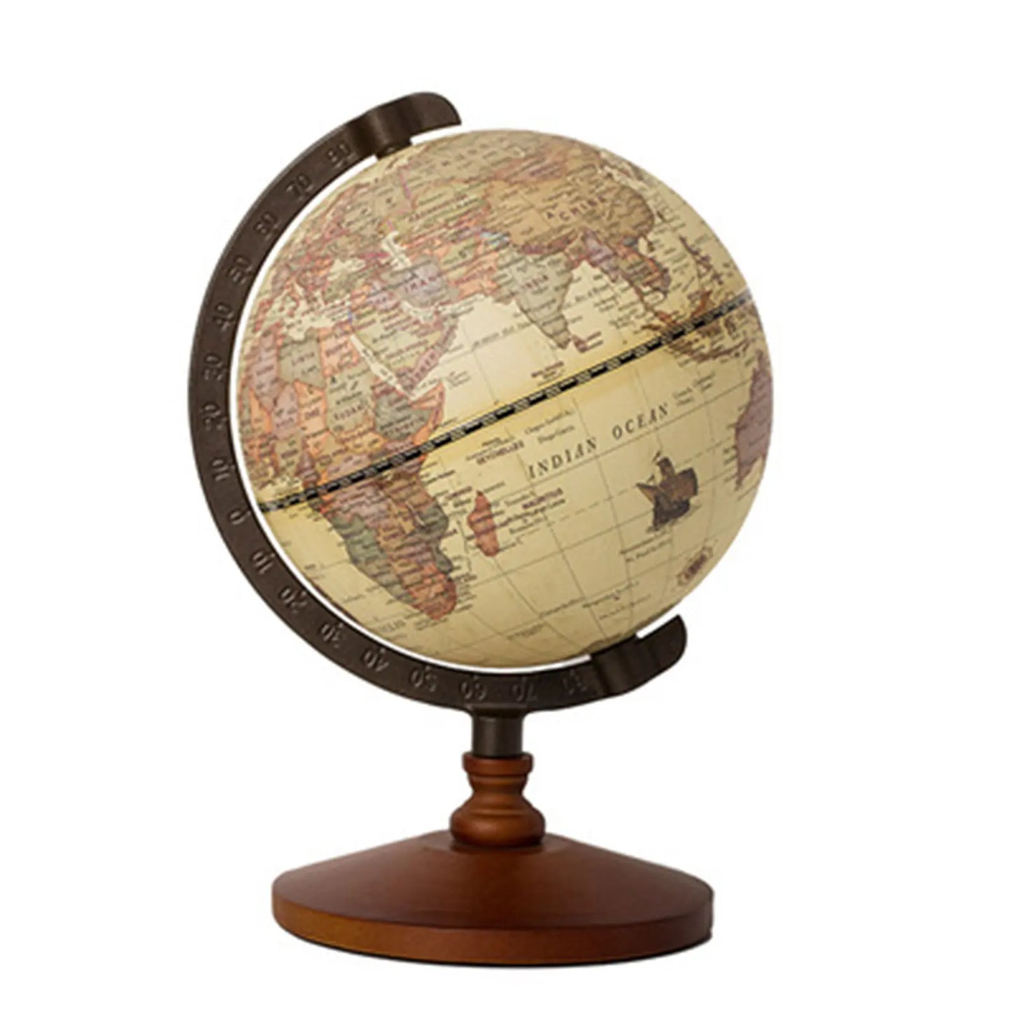 Retro Wooden Base World Map - Brown Available at 2Fast2See.co