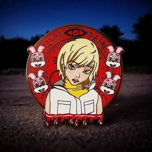 Silent Hill 3 Video Game Enamel Pin Heather Robbie Rabbit
