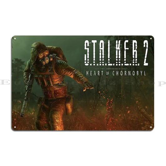Stalker 2 Heart Of Chornobyl Loner Stalker With Artifact Container Metal Poster