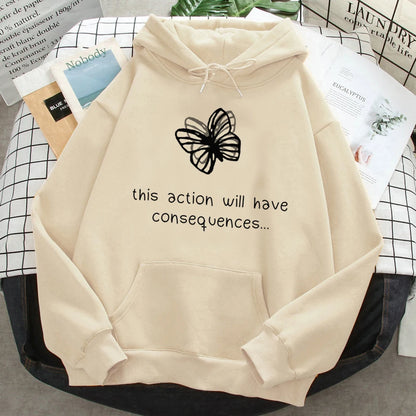 Life Is Strange This Action Will Have Concequences Khaki Hoodie