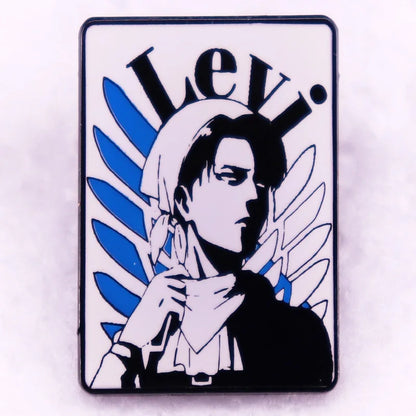 Attack on Titan Levi Ackerman Enamel Pin
