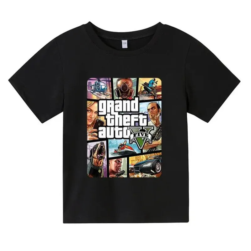 Grand Theft Auto GTA 5 Inspired Kids Tshirt