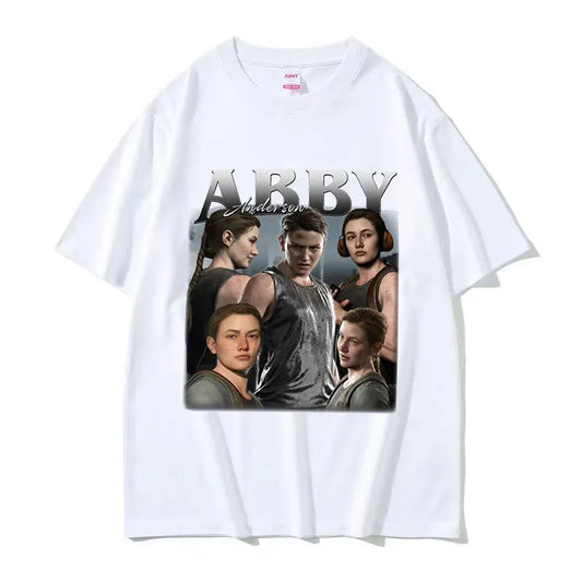 The Last of Us Graphic Limited Abby Anderson Tshirt - White / M Available at 2Fast2See.co
