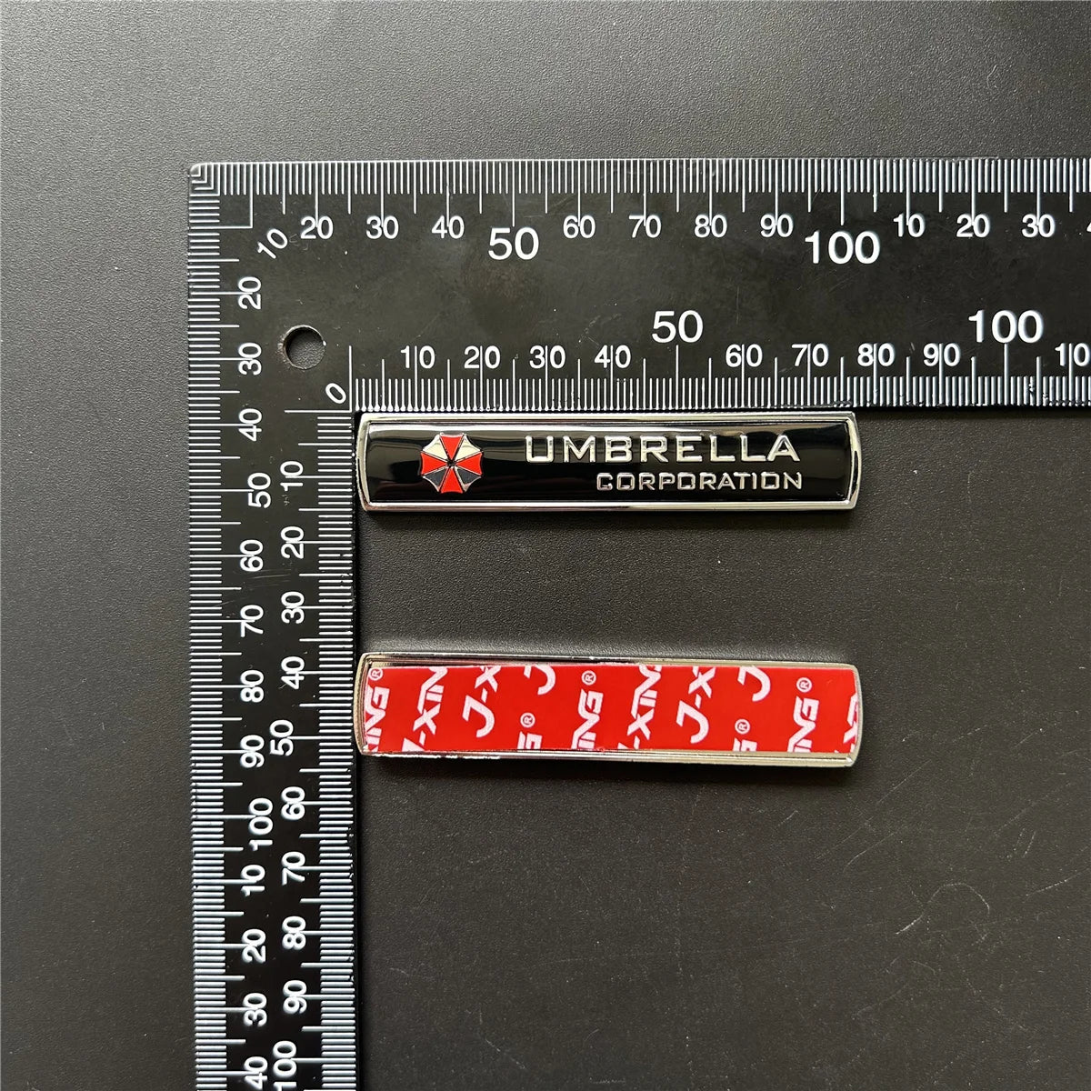 Resident Evil 3D Aluminum Umbrella Corporation Car Stickers Emblem - Black Available at 2Fast2See.co