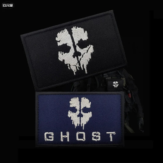 Call of Duty Patches Ghost Mask Skull Embroidered Patches