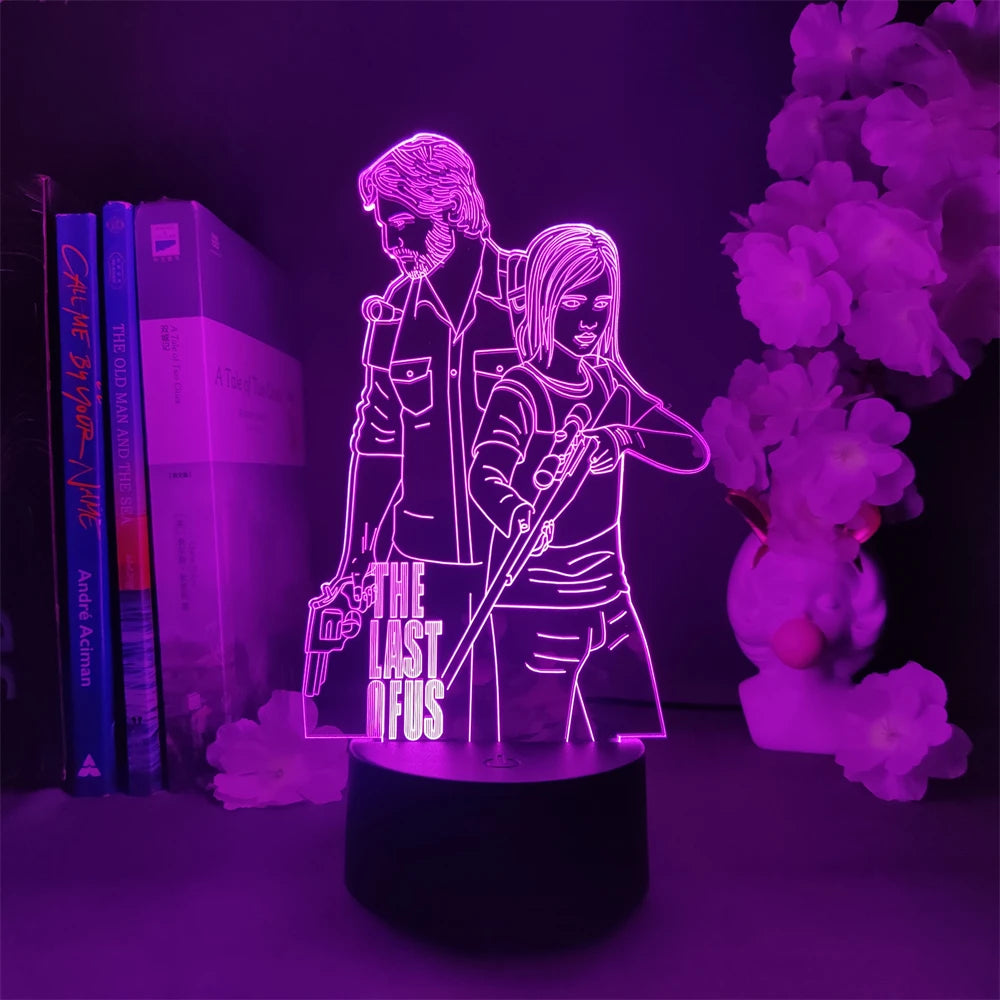 The Last of Us Joel & Ellie 3D Led Lamp - Available at 2Fast2See.co