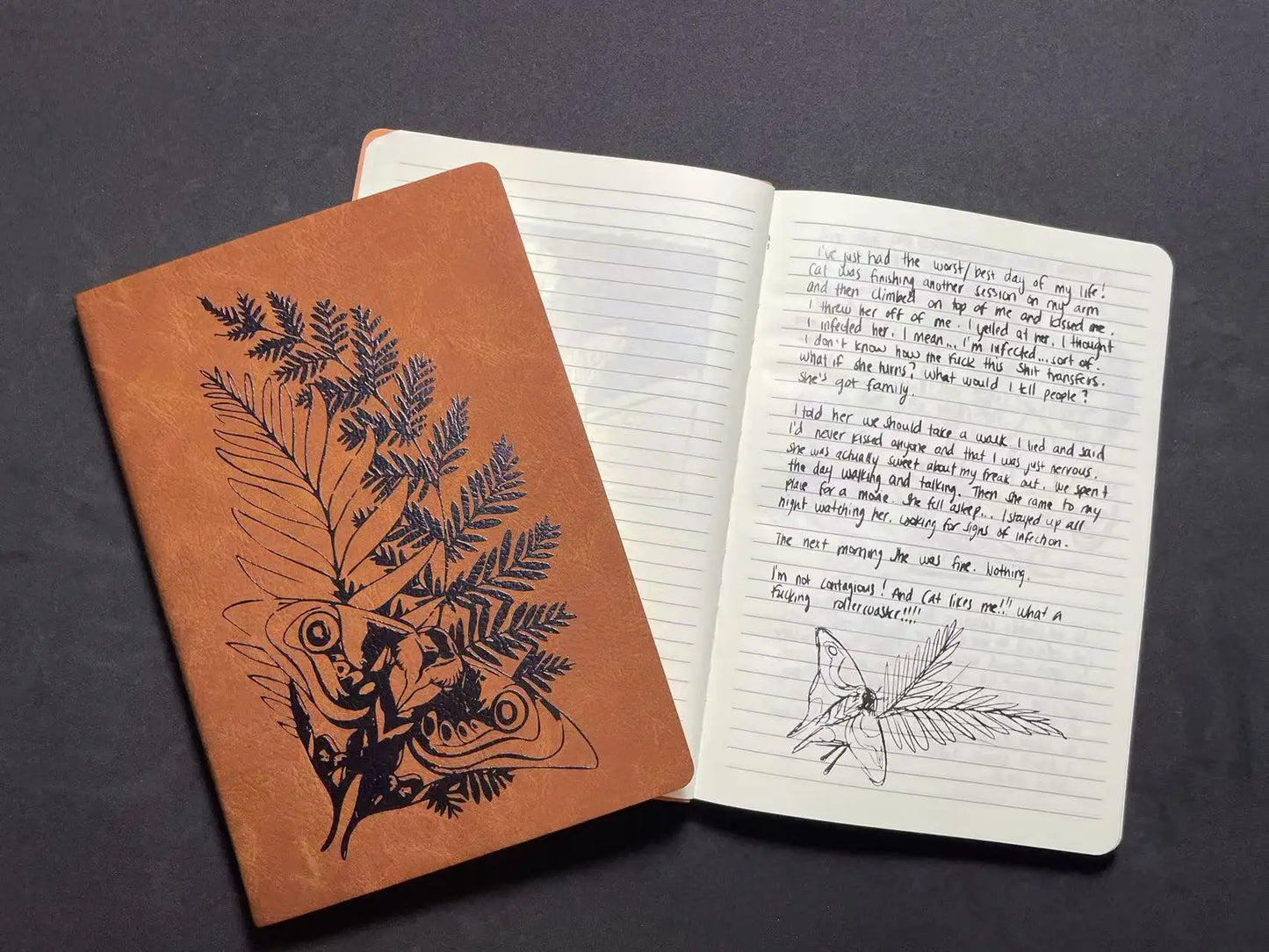 Tlou Ellie's Notebook / Journal With Personal Notes and Leather Cover