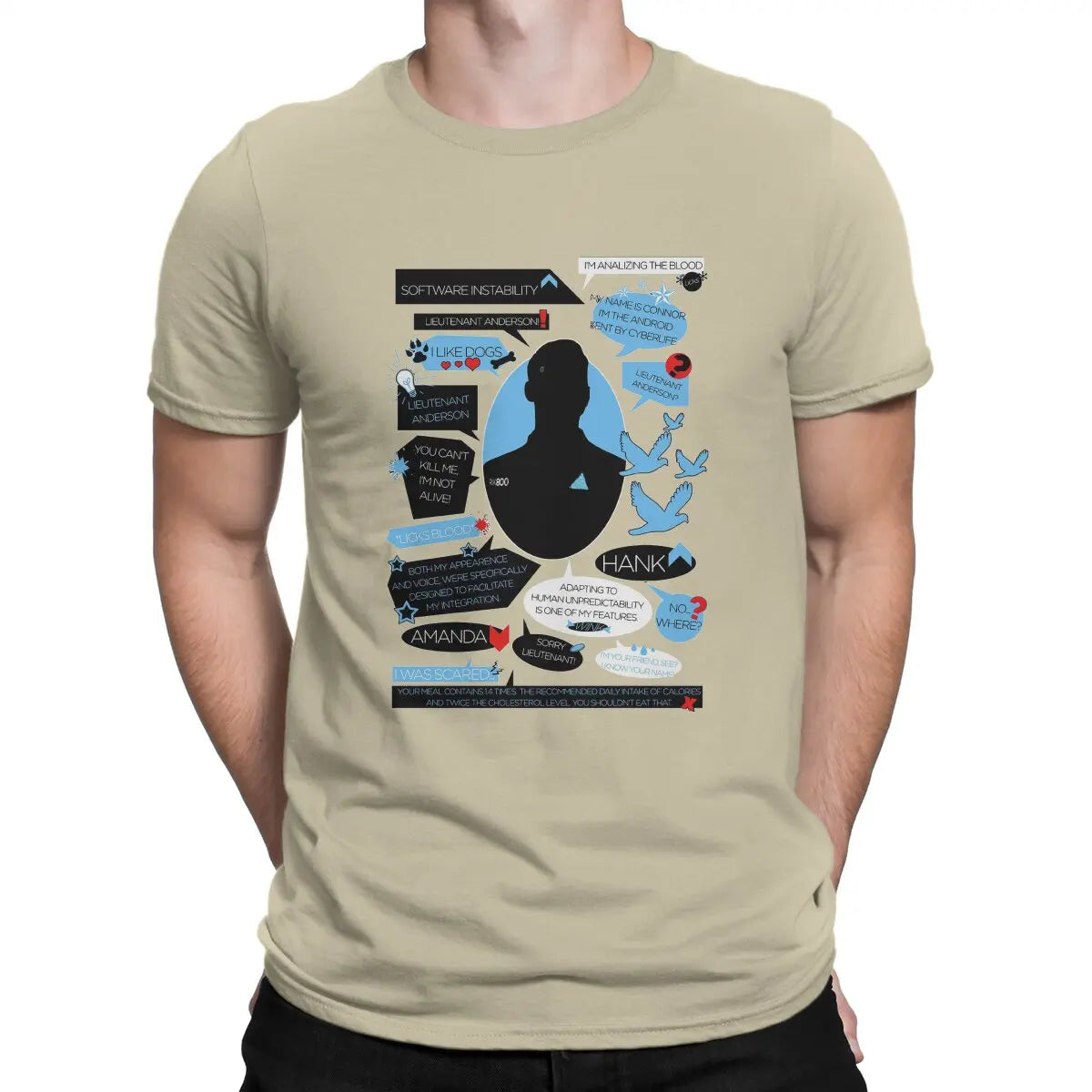 Detroit Become Human I Like Dogs Aesthetic DBH Tshirt