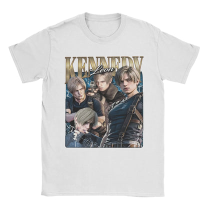 Leon S. Kennedy Resident Evil Tshirt Cotton Short Sleeve Top