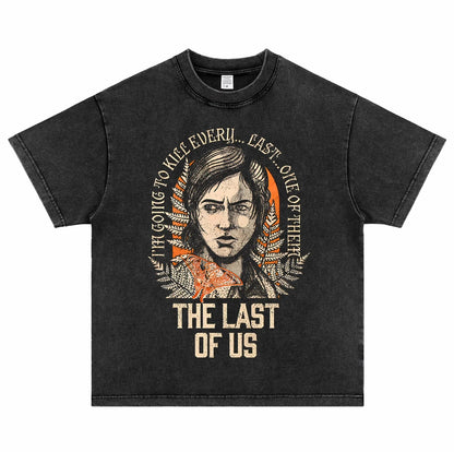 The Last of Us Pure Cotton Vintage Short-sleeved T-shirt Characters Tribute