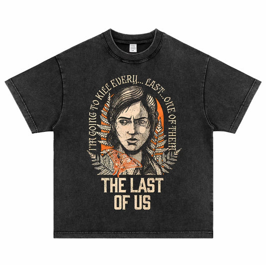 The Last of Us Pure Cotton Vintage Short-sleeved T-shirt Characters Tribute