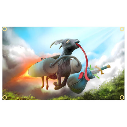 Goat Simulator Polyester Fabric Banner - 1 / 60 x 90cm Available at 2Fast2See.co