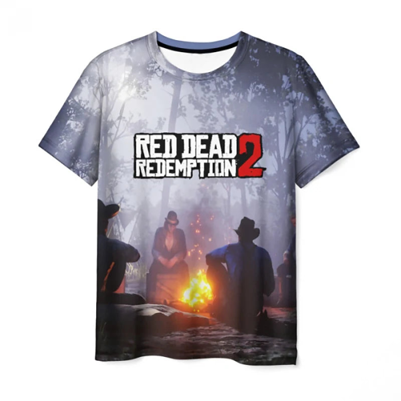 Red Dead Redemption 2 Casual Soft Themed Tshirts - Available at 2Fast2See.co