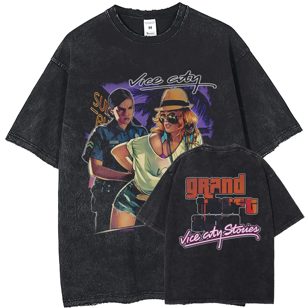 Grand Theft Auto Gta Vice City Retro Style Tshirt Vintage