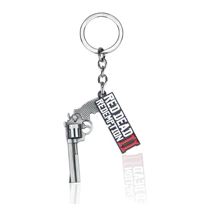 Red Dead Redemption 2 Revolver Metalic Keychain - Available at 2Fast2See.co