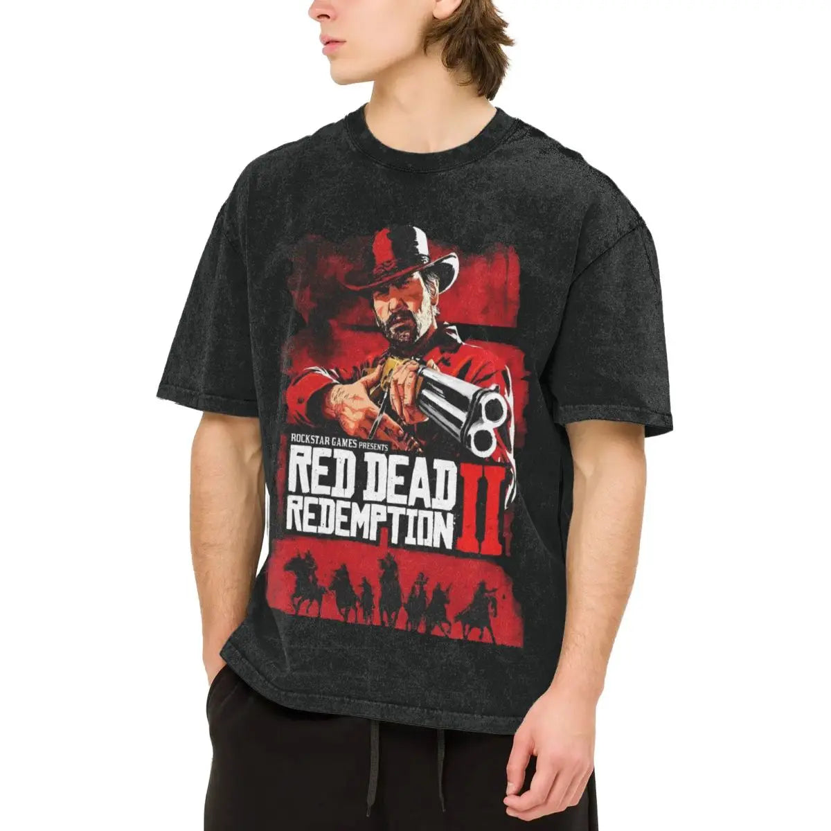 Red Dead Redemption Classic Arthur Morgan Washed Tshirt Cotton