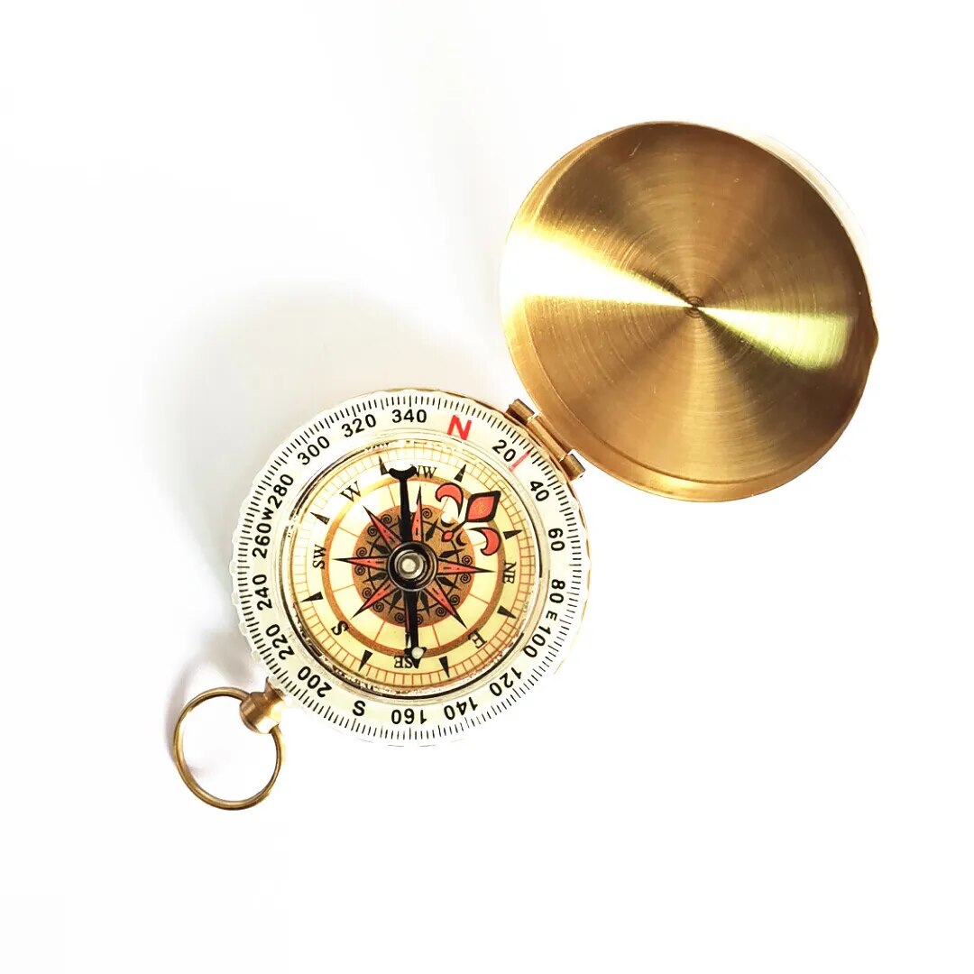 Vintage Copper and Gold Compass - Gold Available at 2Fast2See.co