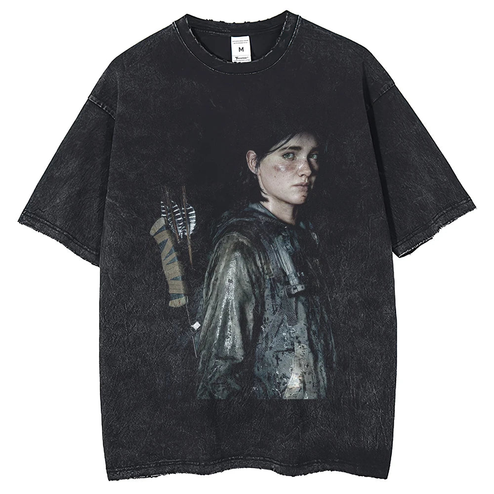 The Last of Us Vintage Black Tshirt with Ellie - 1 / S Available at 2Fast2See.co
