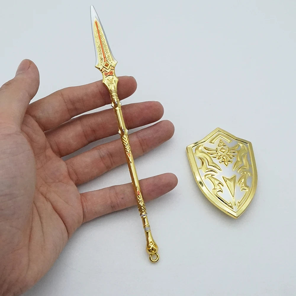 God of War 5 Ragnarok Keychain Kratos Draupnir Spear with Shield 18cm - Available at 2Fast2See.co