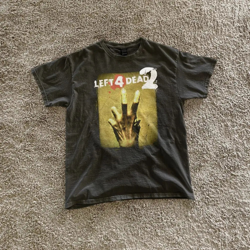 Left 4 Dead 2 Classic Tshirt Aesthetic 2000s Gaming Tee L4D2 Game - Available at 2Fast2See.co