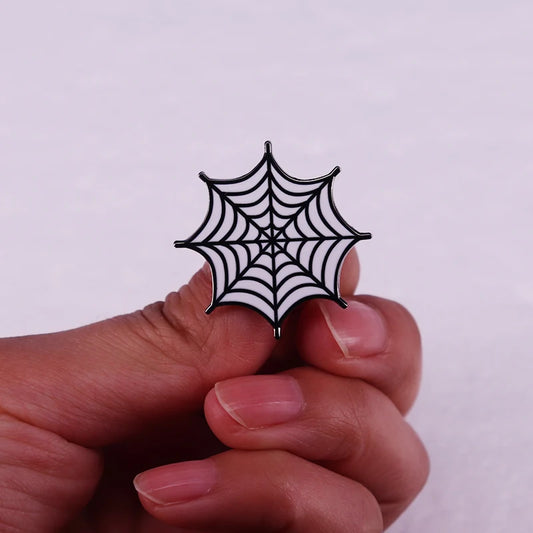 Spider Web Brooch Metal Badge Accessories Halloween Costume Matching
